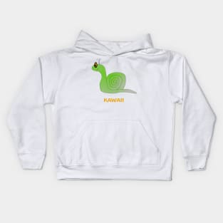 Cute Green Snail Kids Hoodie